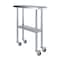 Amgood 30 in. x 12 in. Stainless Steel Table With Wheels AMG WT-3012-WHEELS - alternate 1